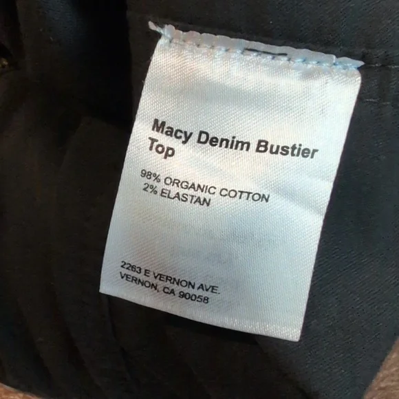 Macy strapless denim bustier top - Picture 3 of 5